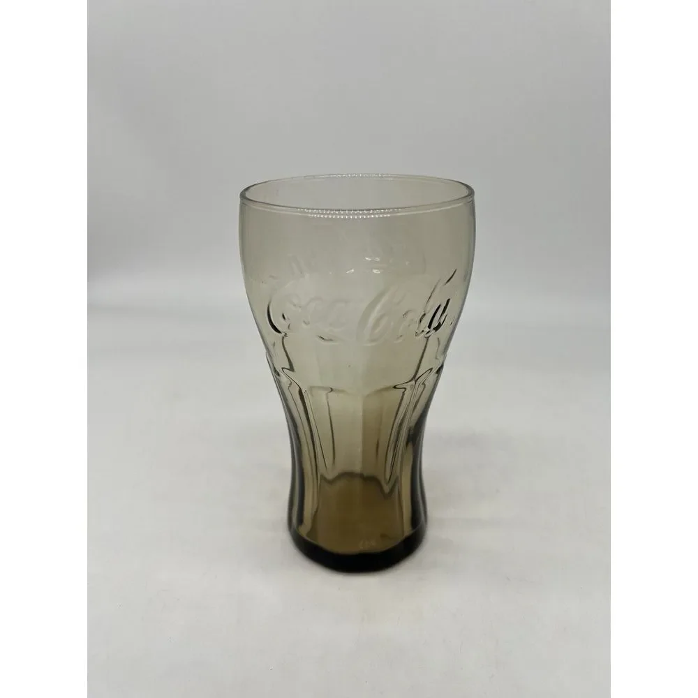 Vintage Coca-Cola Coke Brown Amber Tint‎ Glass Cup Tumbler 6